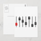 Schuiven of omslagen voor geluids- of videomonitor briefkaart (Voorkant / Achterkant)