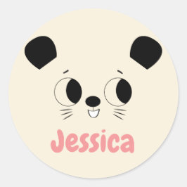 Schuiven van Beer voor afspeelhoning Ronde Sticker