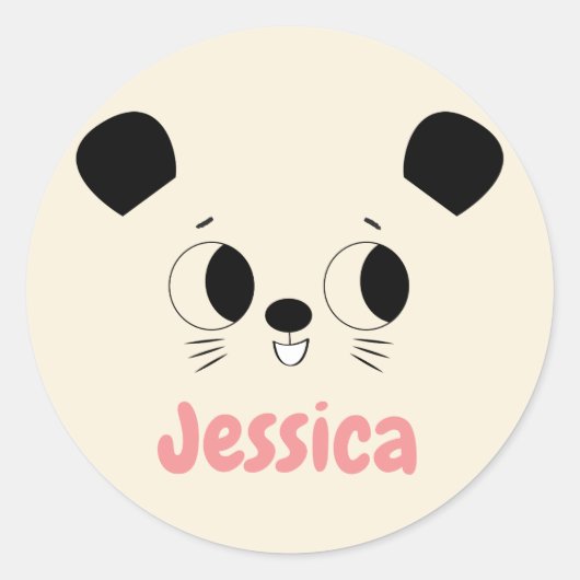 Schuiven van Beer voor afspeelhoning Ronde Sticker (Voorkant)