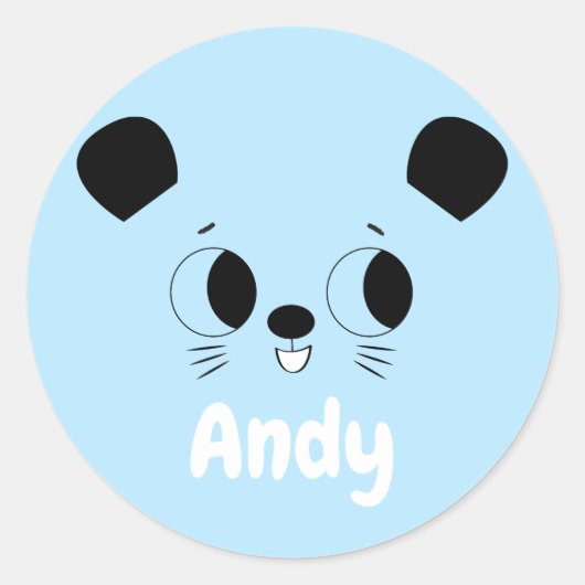 Schuiven van Beer voor afspeelhoning Ronde Sticker (Voorkant)