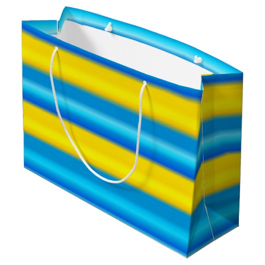 Schuiven van Bright Diamanten coördinerende stripe Groot Cadeauzakje (Achterkant Gekanteld)