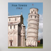 Schuivende Toren van Pisa Italië Europa Reizen Poster (Voorkant)
