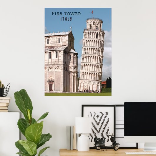 Schuivende Toren van Pisa Italië Europa Reizen Poster (Thuiskantoor)
