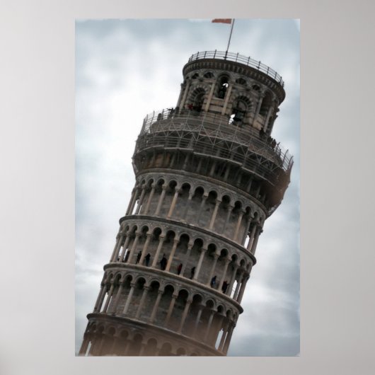 Schuivende Toren van Pisa Italië Reisposter Poster (Voorkant)