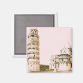 Schuivende Toren van Pisa  magneet (Voorkant / Achterkant)