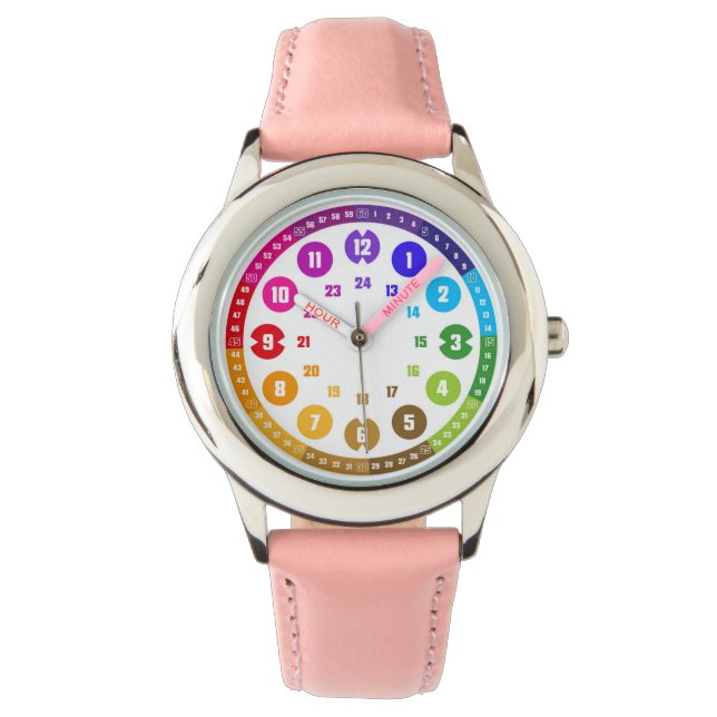 Schulanfangsgeschenk Lernuhr Kinder-Armbanduhr Horloge (Voorkant)