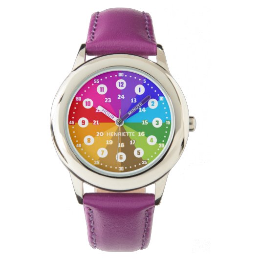 Schulanfangsgeschenk Lernuhr Kinder-Armbanduhr Horloge (Voorkant)