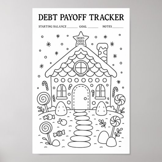 Schuld aflossing Snoephuis Tracker  Poster (Voorkant)