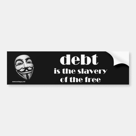 schuld bumpersticker (Voorkant)