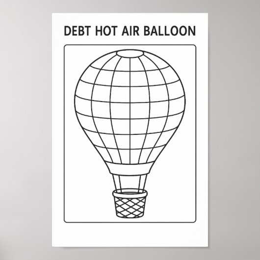 Schuld Heet Lucht Ballon Afbetaling Tracker Kleurb Poster (Voorkant)