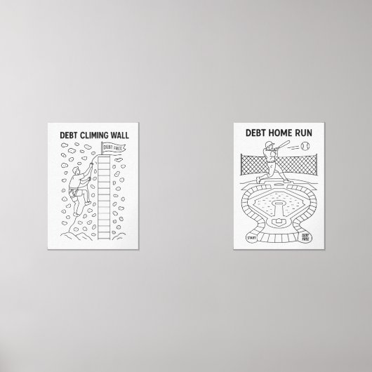 Schuld klimmen Wall & Schuld Home Run Payoff Track Muurkunst Sets (Voorkant)