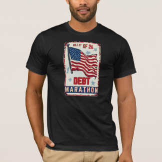 Schuld Marathon Mijl 27 Van 26 Grappige Financiën T-shirt