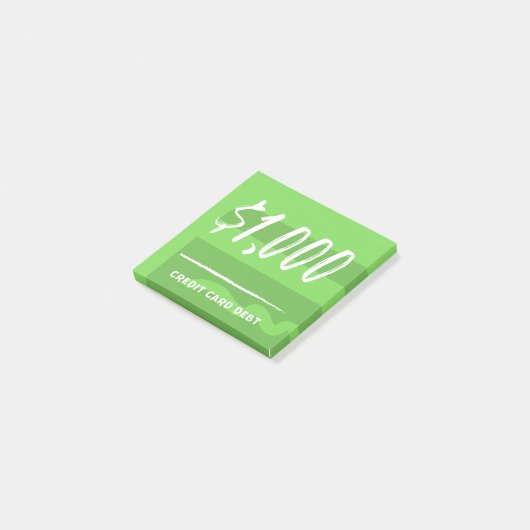 Schuld op Kaart ($ 1.000) Post-it® Notes (Schuin)