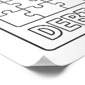 Schuld Puzzel Uitdaging Opbrengst Tracker Dubbelzi Poster (Hoek)