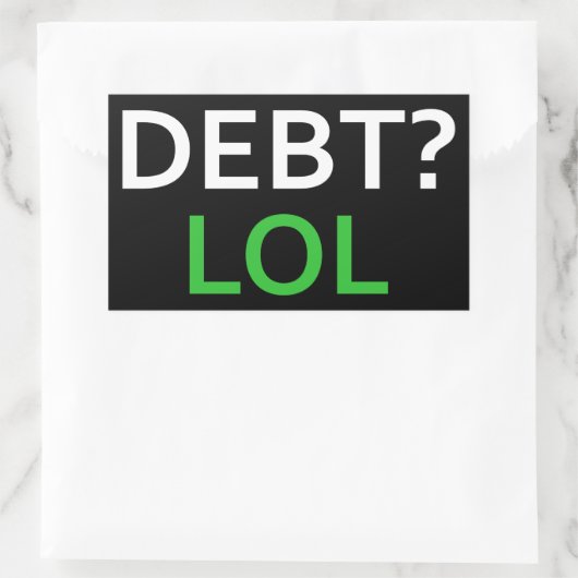 Schuld Rechthoekige Sticker (Tas)