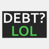 Schuld Rechthoekige Sticker (Voorkant)