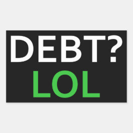 Schuld Rechthoekige Sticker