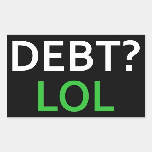 Schuld Rechthoekige Sticker (Voorkant)