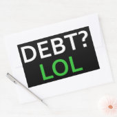 Schuld Rechthoekige Sticker (Envelop)