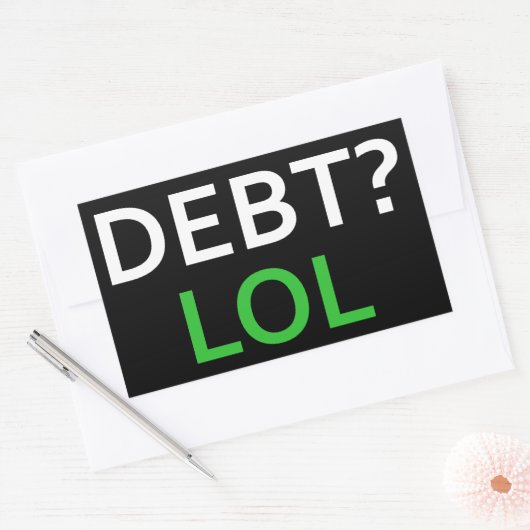 Schuld Rechthoekige Sticker (Envelop)