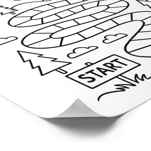 Schuld Road Trip Payoff Tracker Kleurplaat Poster (Hoek)