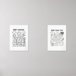 Schuld Tuin Uitbetaling Tracker Kleurplaat Muurkunst Sets