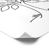 Schuld uitbetaling boom tracker zwart en wit poster (Hoek)