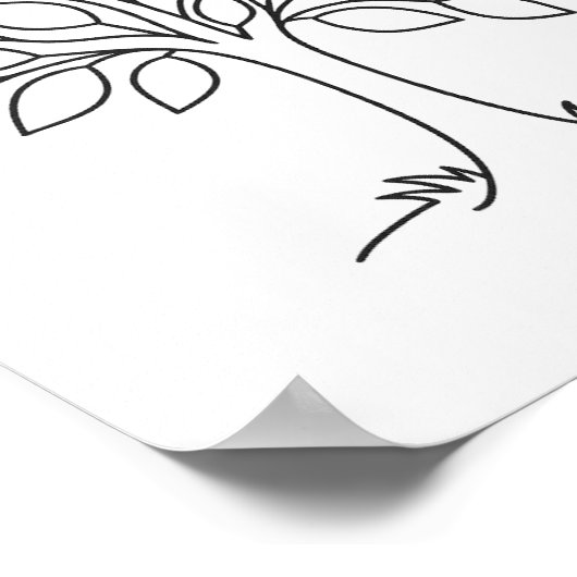 Schuld uitbetaling boom tracker zwart en wit poster (Hoek)