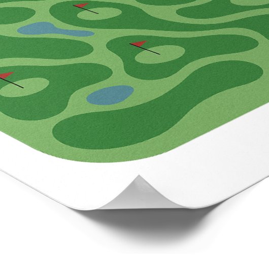 Schuld uitbetaling golfbaan tracker poster (Hoek)