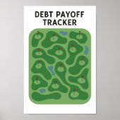 Schuld uitbetaling golfbaan tracker poster (Voorkant)