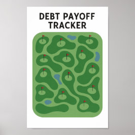 Schuld uitbetaling golfbaan tracker poster