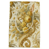 Schuld van Goud - Barok Bloemen Kussen Medium Cadeauzakje (Achterkant)