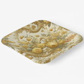 Schuld van Goud - Barok Bloemen Kussen Papieren Bordje (Gebogen)