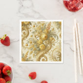 Schuld van Goud - Barok Bloemen Kussen Servet (Insitu)