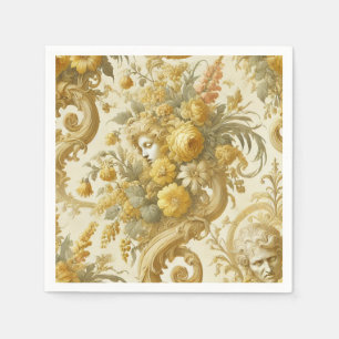 Schuld van Goud - Barok Bloemen Kussen Servet