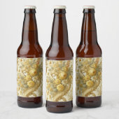 Schuld van goud - Barokke Bloemen Bier Etiket (Flessen)