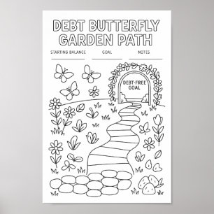 Schuld Vlinder Tuin Pad Tracker Poster