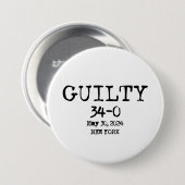 Schuldig 34-0 Shirt Ronde Button 7,6 Cm (Voorkant /achterkant)