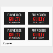 schuldig aan toverdrager rechthoekige sticker (Vel)