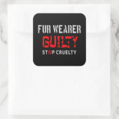 schuldig aan toverdrager vierkante sticker (Tas)