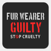 schuldig aan toverdrager vierkante sticker (Voorkant)