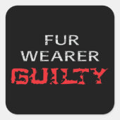 schuldig aan toverdrager vierkante sticker (Voorkant)