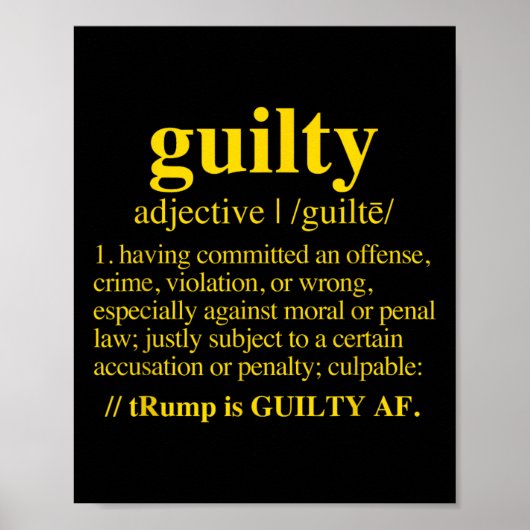 Schuldig - Schuldig Definitie (geel) Poster (Voorkant)