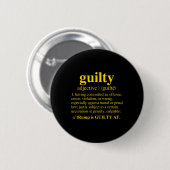 Schuldig - Schuldig Definitie (geel) Ronde Button 5,7 Cm (Voorkant /achterkant)