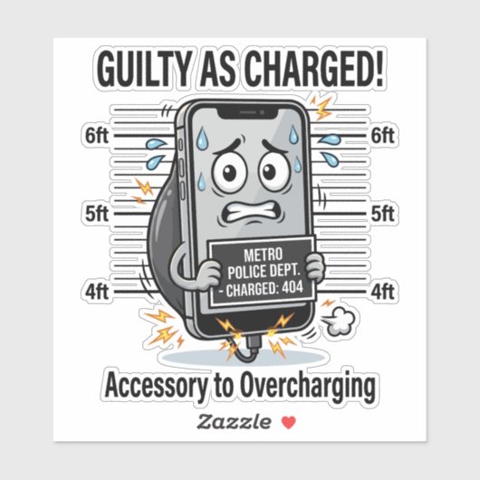 Schuldig zoals Beschuldigd – Grappige Overbelaste Sticker (Vel)