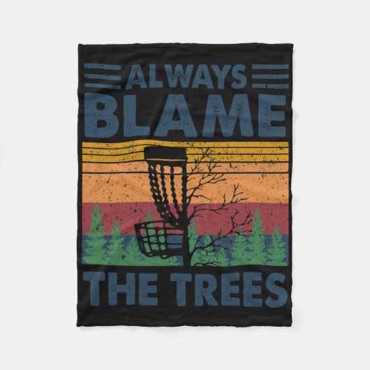 Schuldige altijd de bomen Disc Golf Frisbee Speler Fleece Deken (Voorkant)