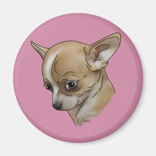 Schuldige Chihuahua Puppy Magneet (Voorkant)