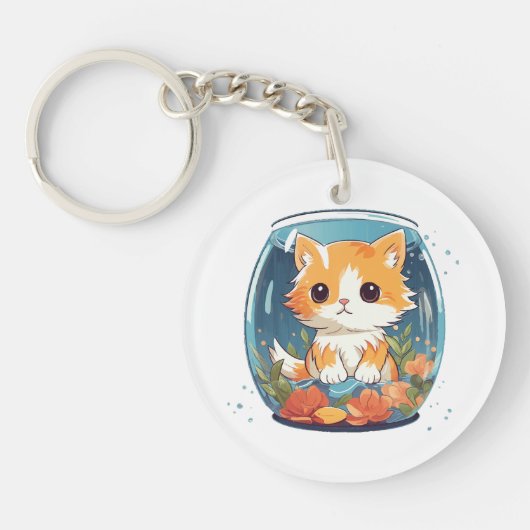 Schuldige Kat Sleutelhanger (Voorkant)