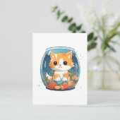 Schuldige Kitty Briefkaart (Staand voorkant)
