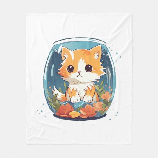 Schuldige Kitty Fleece Deken (Voorkant)